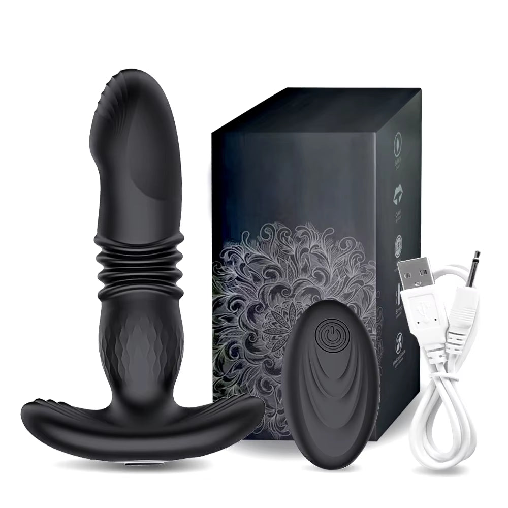 Male Thrusting Prostate Massager Bluetooth APP Vibrator for Men Gay Anal Plug Wireless Remote Butt Plug Sex Toy for Couples