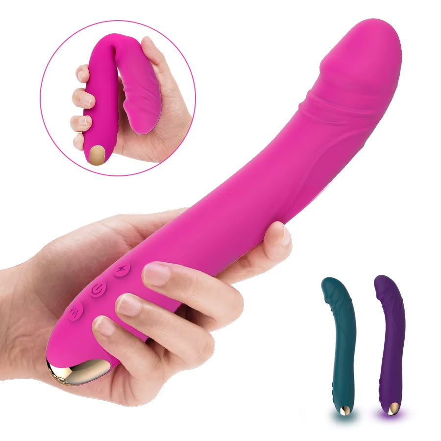 Lengthened Dildo Vibrator for Women Vagina Clitoris Massarger Erotic Toys Soft Skin Feeling Sex Products for Adults
