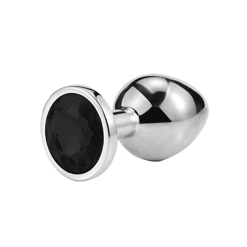 Metal Butt Plug Stainless Steel Anal Plug with Jewelry Colorful Crystal Anus Plug Anal Bead Adults Sex Toys for Women Adult Game