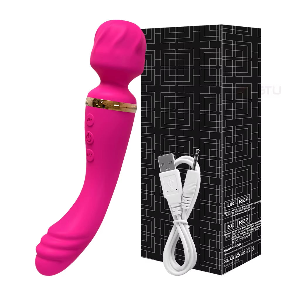 2 Motors Vibrator for Women Clitoris Stimulator G Spot Dildo AV Magic Wand USB Rechargeable Adult Goods Female Sex Toys