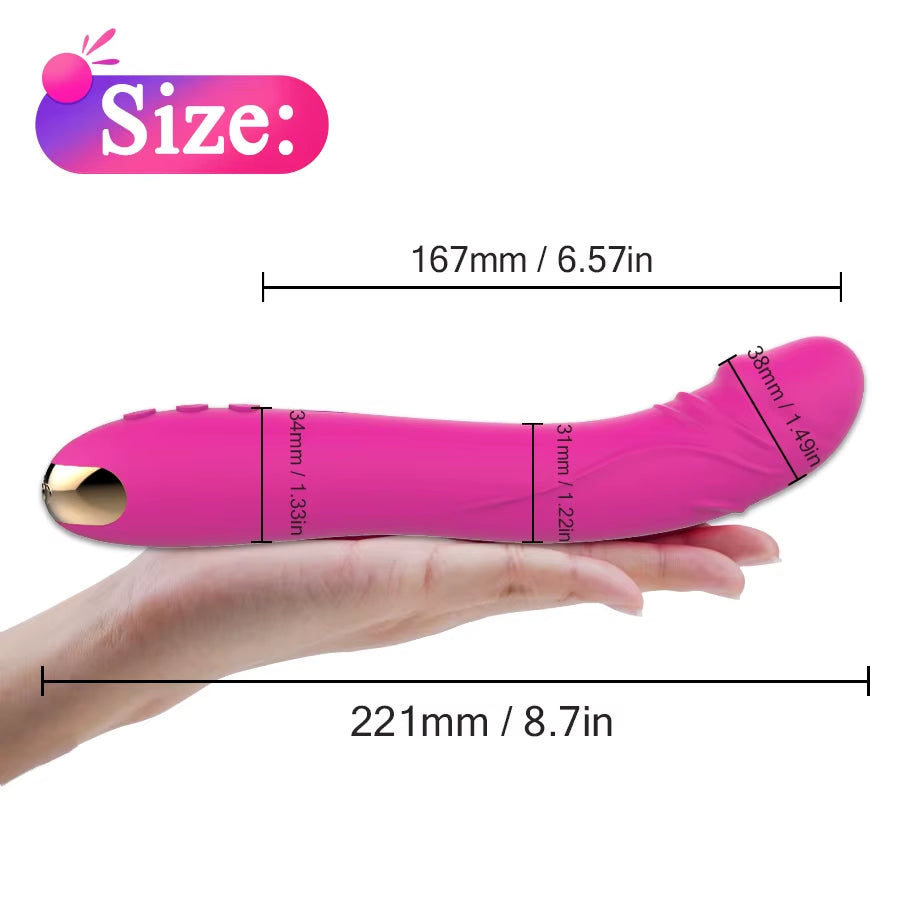 Lengthened Dildo Vibrator for Women Vagina Clitoris Massarger Erotic Toys Soft Skin Feeling Sex Products for Adults