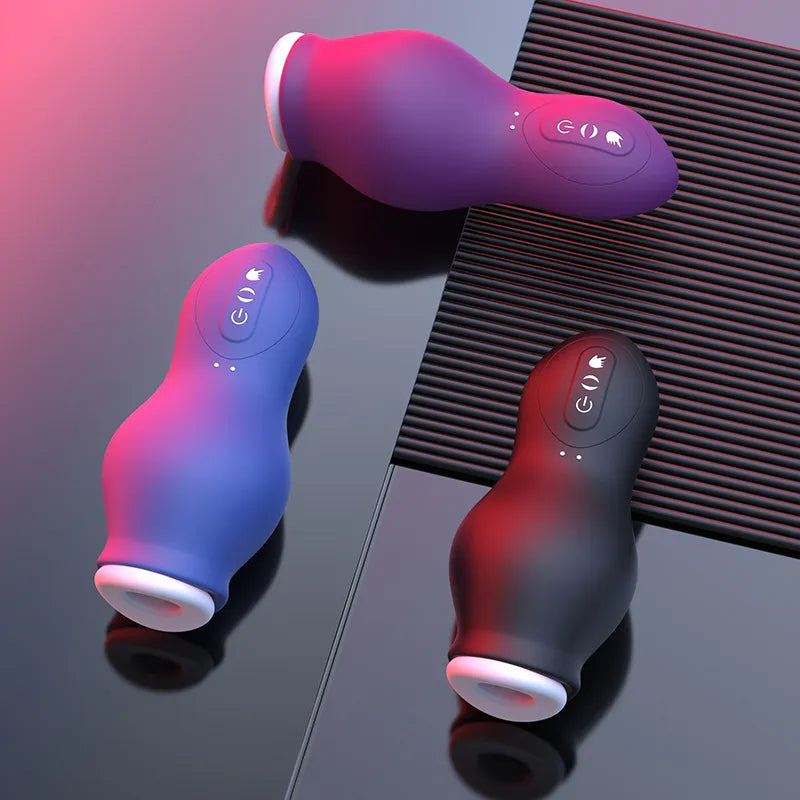 Automatic Sucking Male Masturbator Cup Real Vaginal Pocket Blowjob Vibrator Silicone Vacuum Electric Cup Adult Sex Toys for Men
