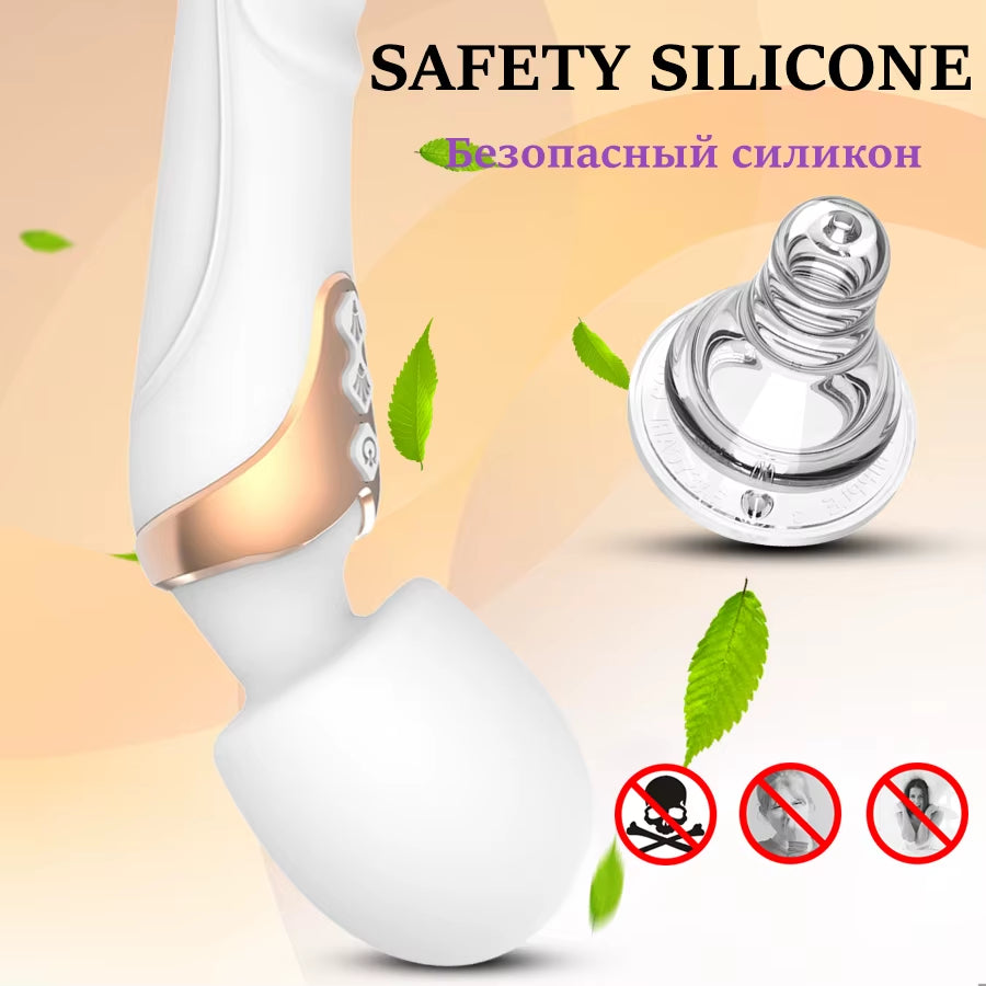 Powerful Vibrator Dildos Wand for Women 10 Modes Clitoris Stimulator G Spot Vagina Massager Adult Sex Toys for Woman