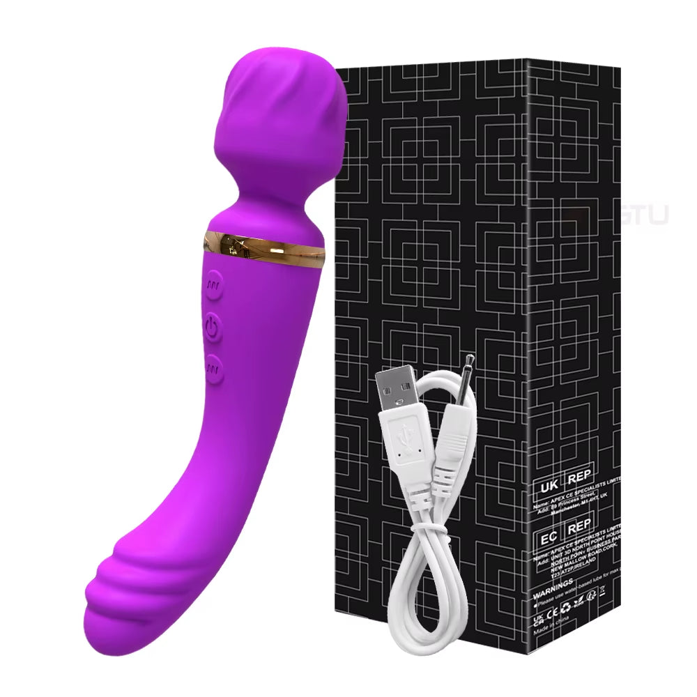 2 Motors Vibrator for Women Clitoris Stimulator G Spot Dildo AV Magic Wand USB Rechargeable Adult Goods Female Sex Toys
