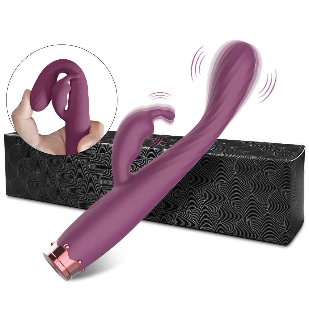 Beginner G-Spot Rabbit Vibrator for Women 10 Speed Nipple Clitoris Stimulation Female Orgasm Finger Shaped Sex Toys for Adult
