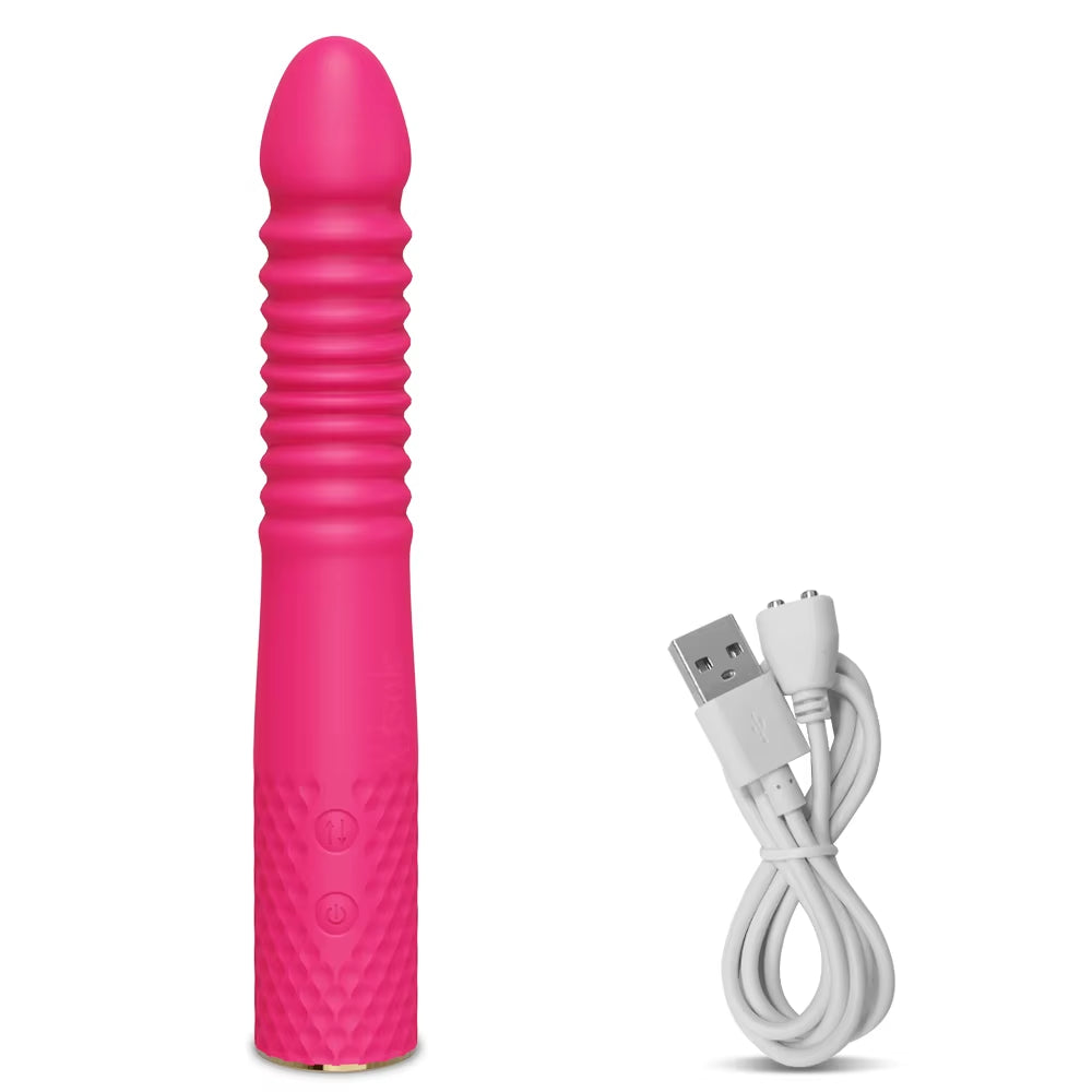 Thrusting Realistic Dildo Vibrator for Women Automatic Telescopic Sex Machine G Spot Clitoral Anal Stimulation Sex Toys Adult 18