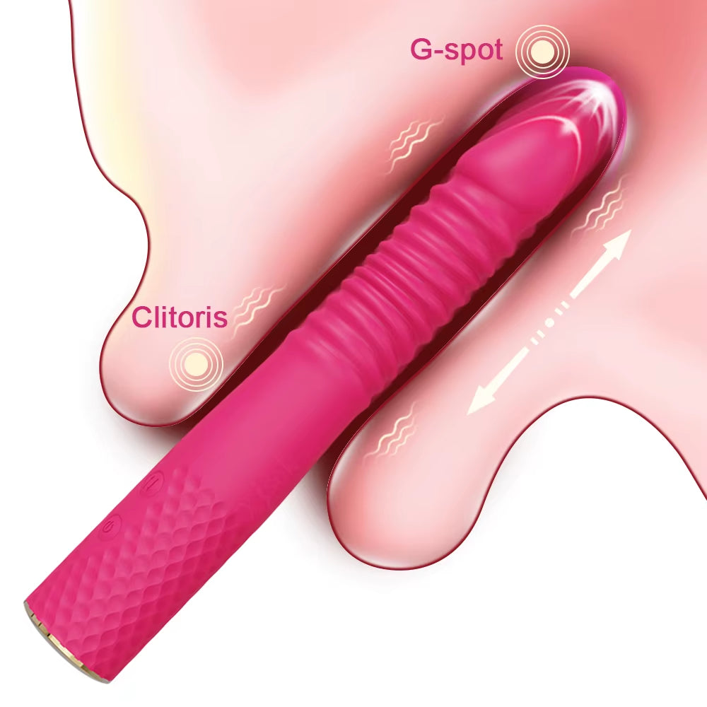 Thrusting Realistic Dildo Vibrator for Women Automatic Telescopic Sex Machine G Spot Clitoral Anal Stimulation Sex Toys Adult 18