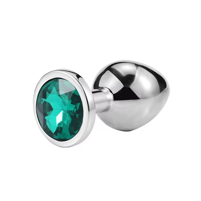 Metal Butt Plug Stainless Steel Anal Plug with Jewelry Colorful Crystal Anus Plug Anal Bead Adults Sex Toys for Women Adult Game