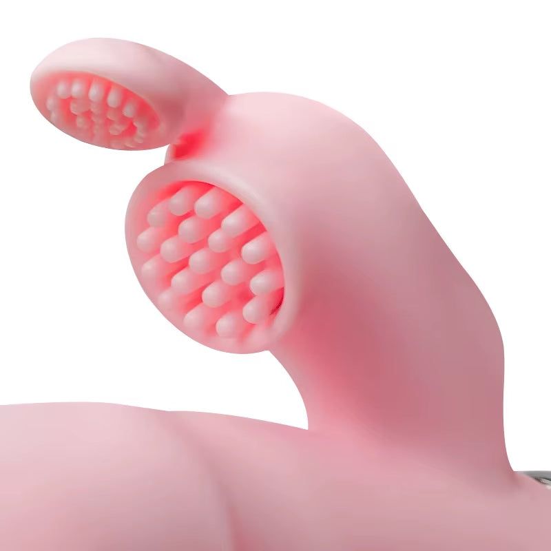 Licklip 3 in 1 Dildo Rabbit Vibrator Tongue Licking Double Rod Masturbation Anal Clit Vibrator Sex Toys for Women