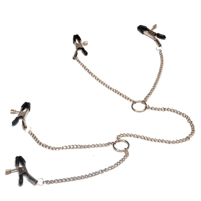 Sexy Nipple Clamps Bdsm Fetish Erotic Toys Sex Games Toy Tools Couples Stimulator Chain Clips Collars Adult Products for Women