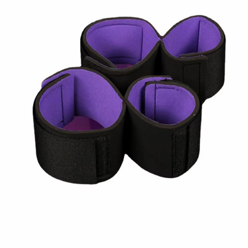 Adult SM Sex Restraint Handcuffs Slave Tools Bdsm​ No Vibrators Sexy Wrist to Ankle Cuffs Open Leg Hand Toys Bondage for Couples