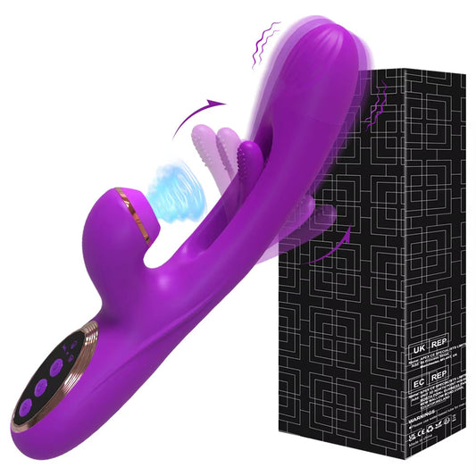 Velvet Flick – Flapping & Sucking Rabbit Vibrator for Ultimate Clit Play