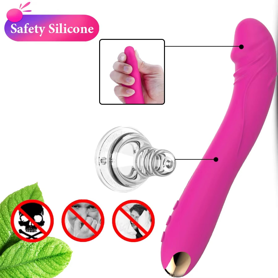 Lengthened Dildo Vibrator for Women Vagina Clitoris Massarger Erotic Toys Soft Skin Feeling Sex Products for Adults