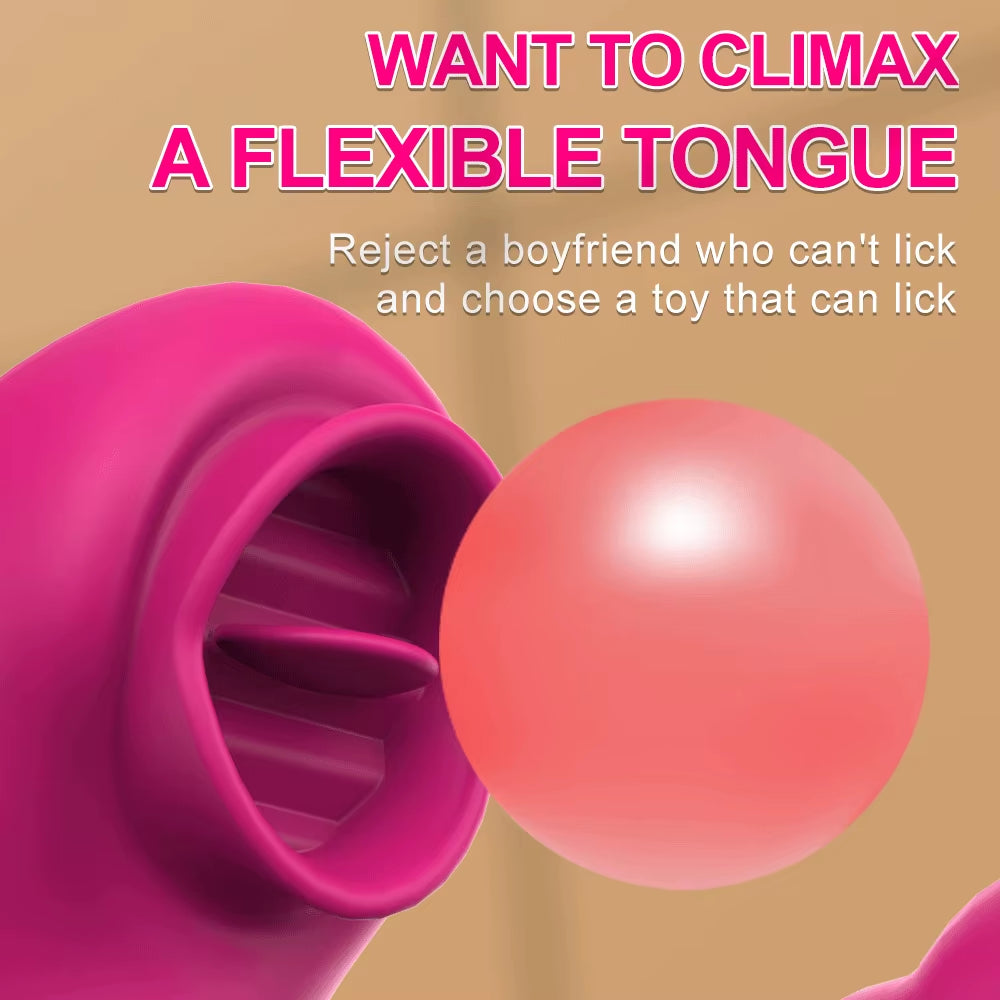 Tongue Licking Vibrator 2 in 1 Adult Women Sex Toys Dildos Vibrators Clitoris Stimulator with 20 Speeds Vibrators Sex Product