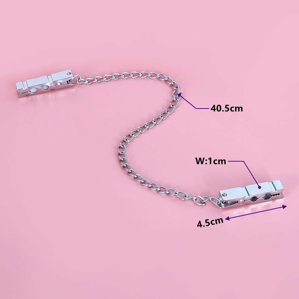 Massage Products Steel Nipple Clamp Sexy Toys with Metal Chain for Men Women Bdsm Bondage Breast Clips Clitoris Stimulator Flirt Adults Products