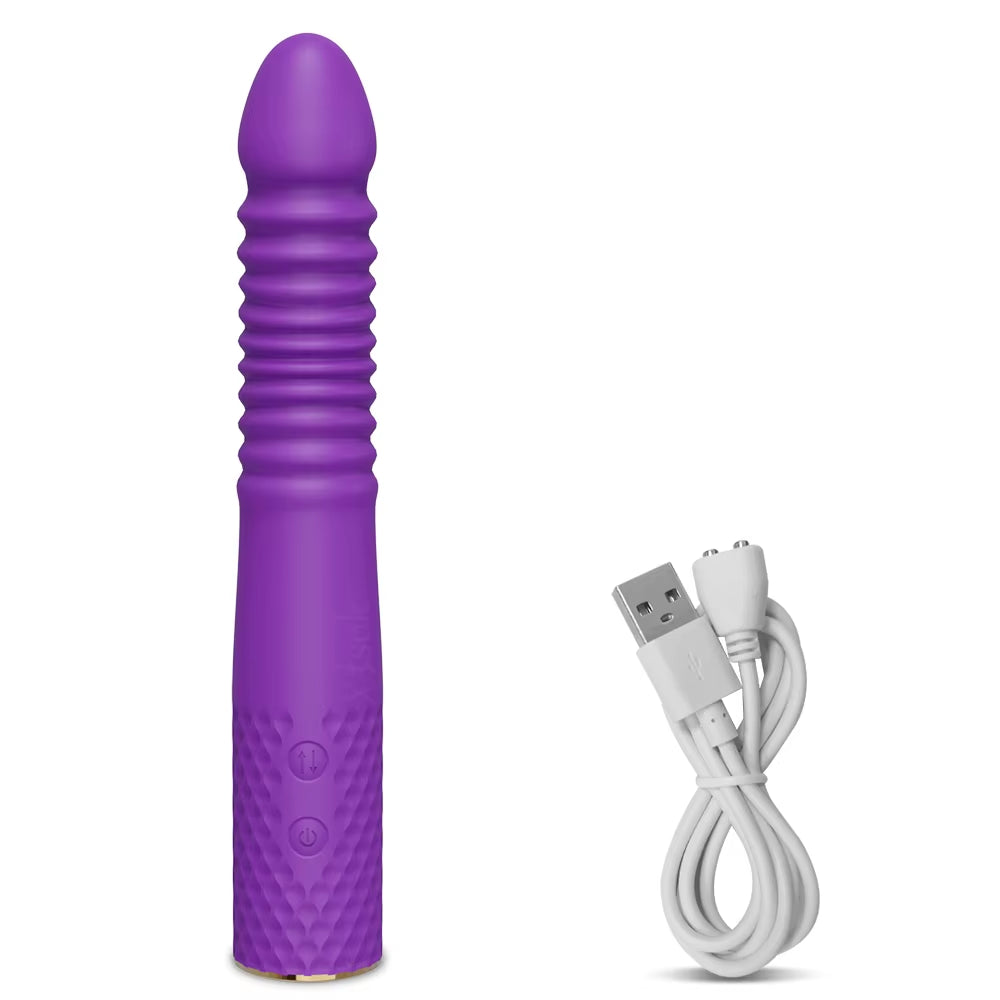 Thrusting Realistic Dildo Vibrator for Women Automatic Telescopic Sex Machine G Spot Clitoral Anal Stimulation Sex Toys Adult 18